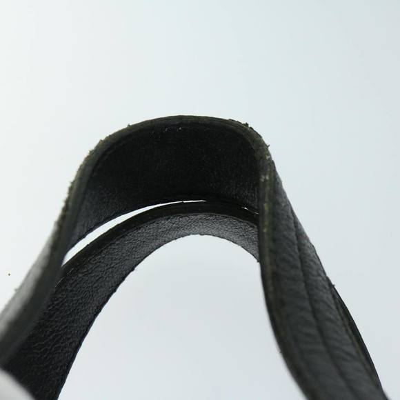 CHANEL Paris Biarritz MM Tote Bag Coated Canvas Black CC Auth bs13031 - Picture 15 of 16